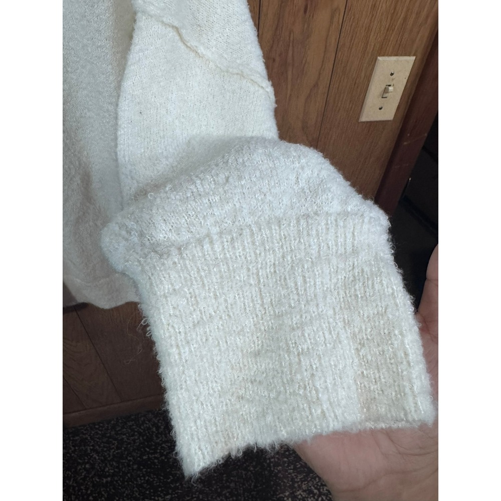 Torrid Cream Boucle Knit Oversized Sweater Plus Size 5- 5X Crew Neck Pullover - Picture 2 of 5